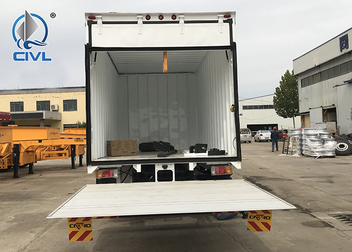 7 Ton Cargo Truck Isuzu Truck Stainless Steel Carriage 139kw Engine Van Truck With Liftgate