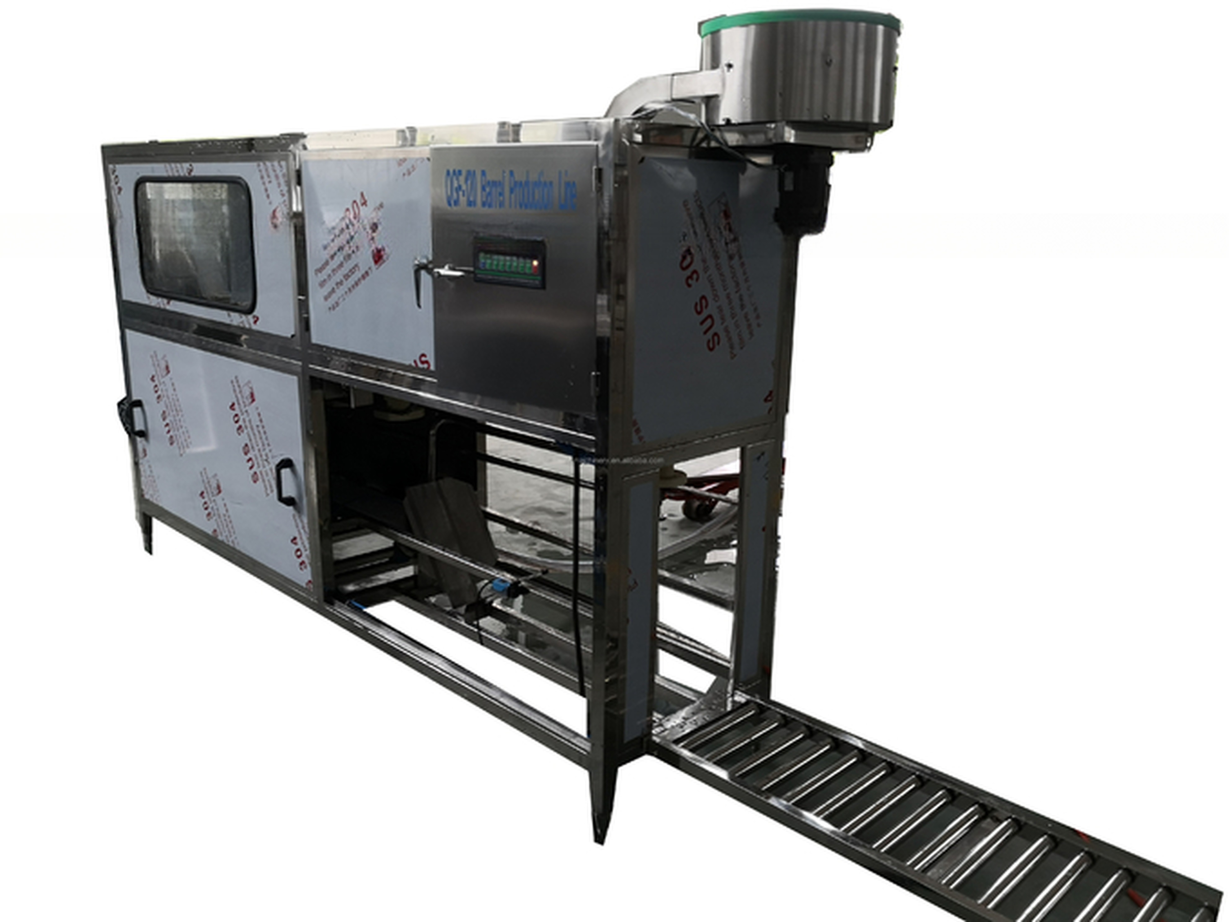 2950X800X1600MM Food Beverage Shops 5 Gallon Drum Rinsing Filling and Capping Machine