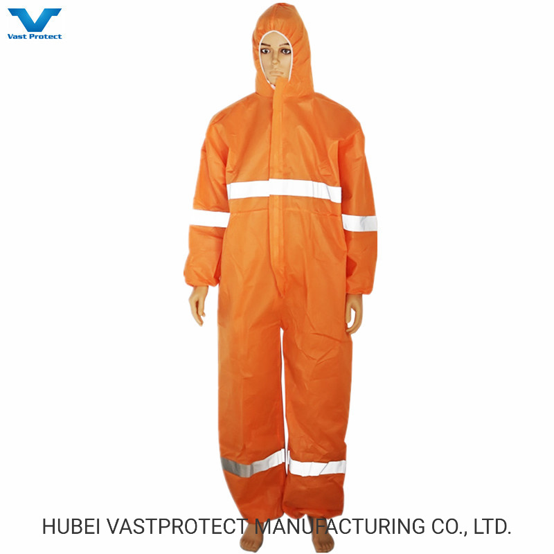 Factory Cat 3 Type 5/6 Protective Safety Workwear Tyvek Waterproof Polypropylene Disposable Paper SMS Nonwoven PP Microporous Coverall