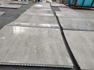 China Curve Special Shape Calacatta White Lightweight Stone Panels 1.8cm wholesale