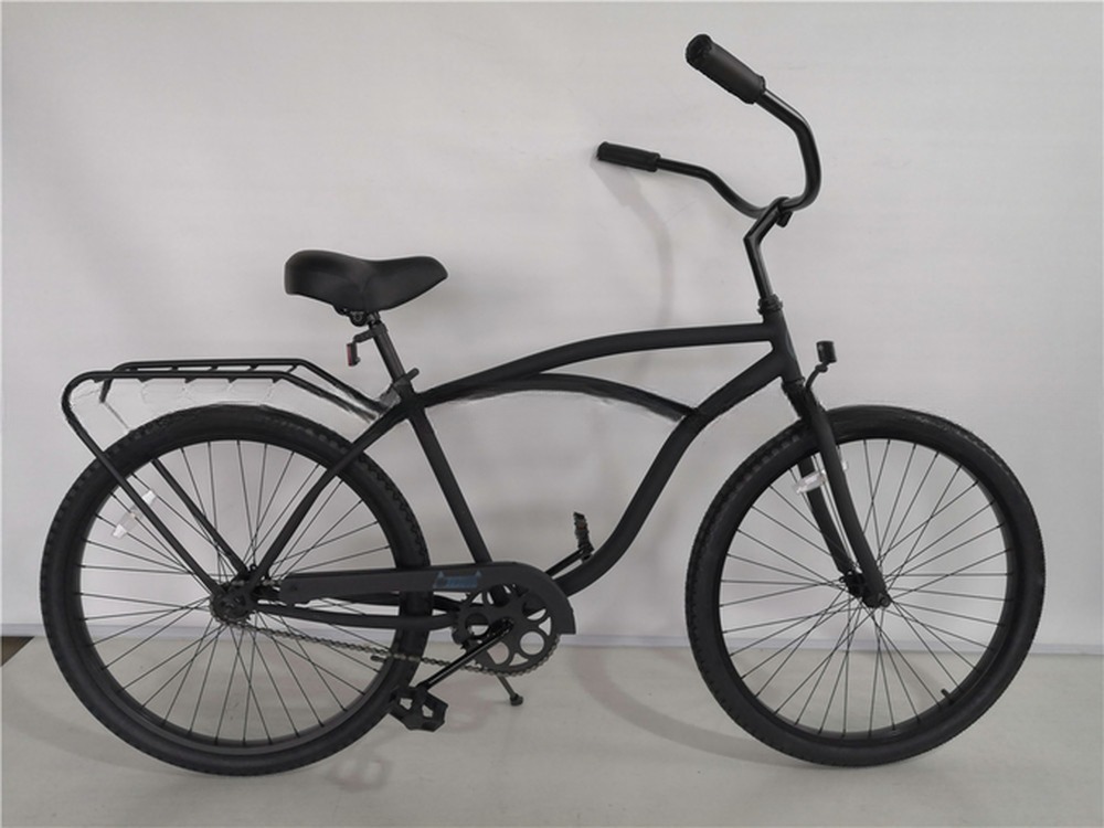 Step Through Design 26 Inch Beach Cruiser Bike with Coaster Foot Brake and White Color