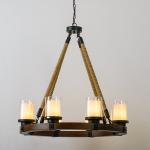 Retro Vintage Rope Pendant Light Lamp Loft Creative Personality Industrial Lamp