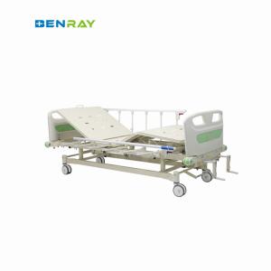 China Two Manual Crank System Medical Hospital Bed With Protection Bumper wholesale