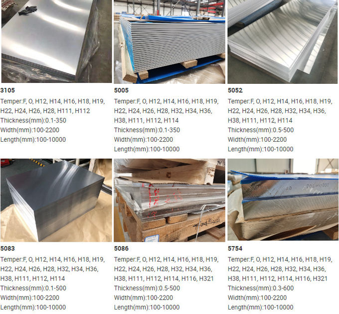 6mm 3mm 2mm 1.5mm 3003 5005 H34 5052 Aluminum Sheet Plate For Trailers