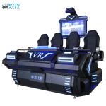 Black And Blue 9D VR Cinema 4 Seats Virtual Reality Egg Chair