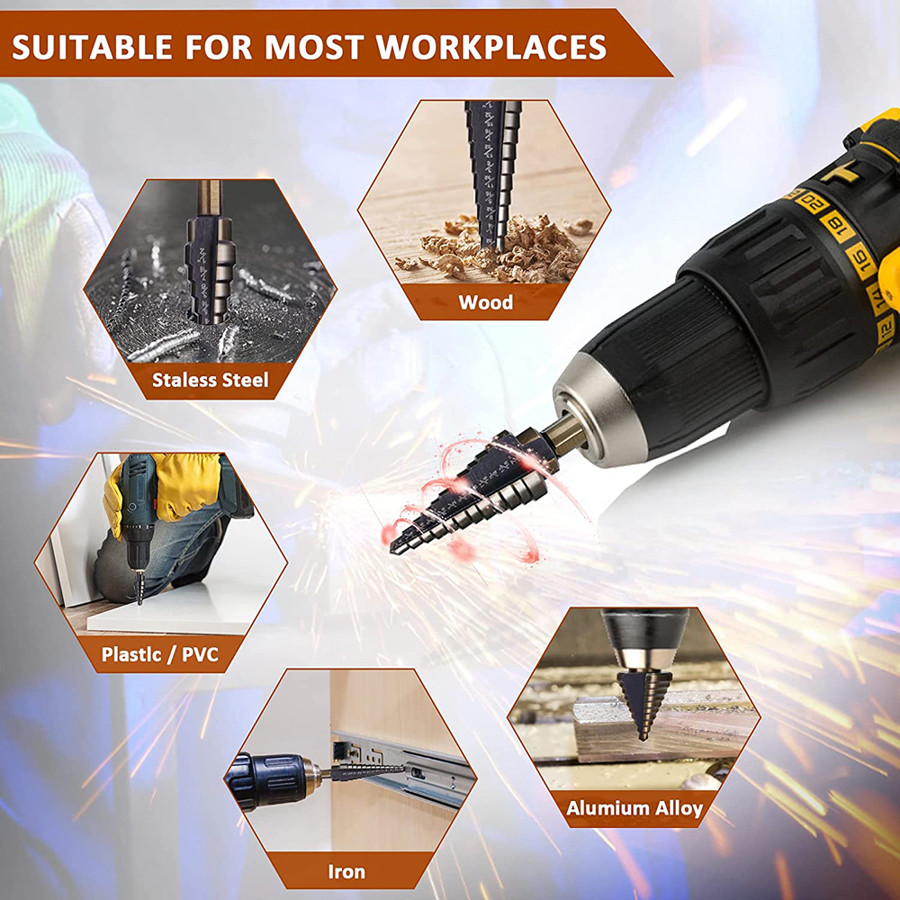 GS 4-20mm Straight Groove Titanium Twist Drill Bit