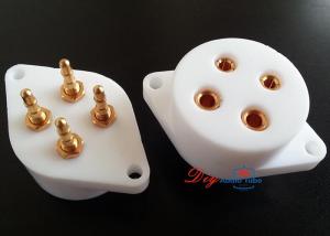 China 4pins Telflon Gold vacuum Tube Valve Socket For 300B 2A3 801 274A audio amps wholesale