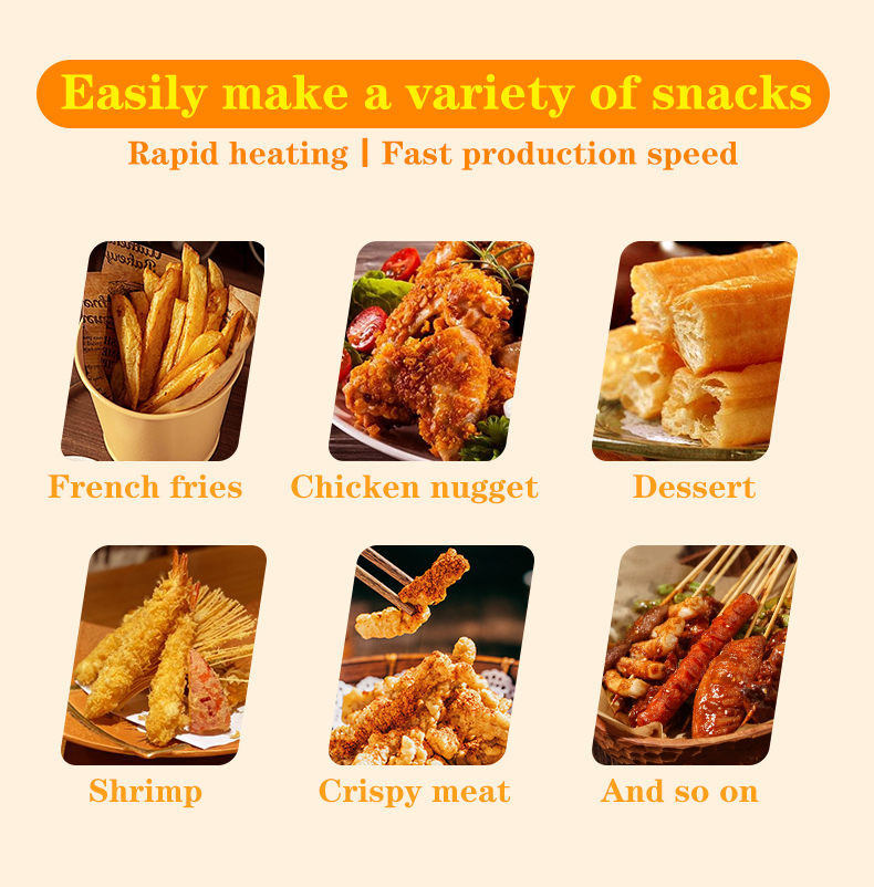220V Double-tank Gas Deep Fryer Machine for Fast Food Restaurant Stainless Steel Chicken Fryer