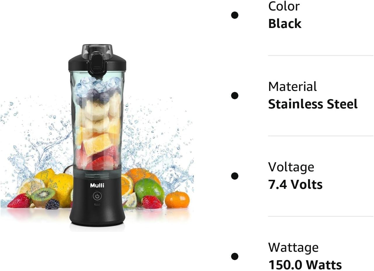 Compact and Portable Blender with Six Blades for Grinding Blending and More Braising Cups
