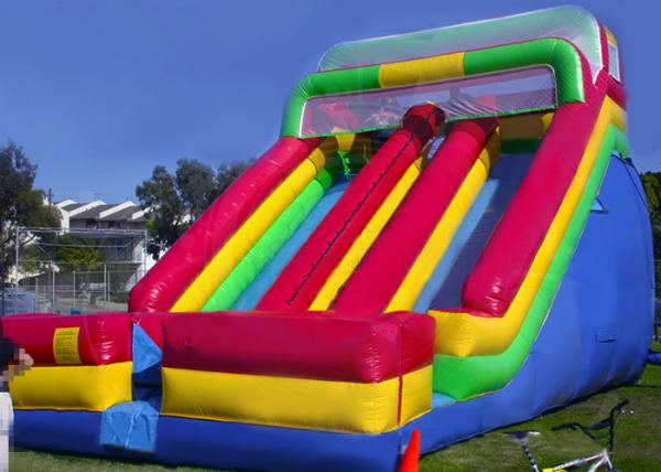 Rainbow Commercial Inflatable Slide For Big Event / Screamer Inflatable Bounce