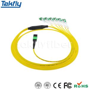 China Low Insert Loss OS2 MPO To Uniboot LC Bunch Cable MTP-LC SM Fiber Optic Fanout Cable wholesale