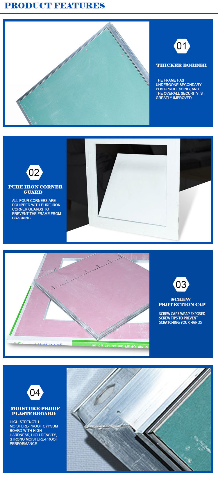 Powder Coating Surface Gypsum Board Access Panel for Graphic Design Project Solutions