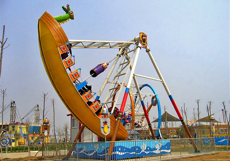 Large Outdoor Amusement Park Pirate Ship Boat Ride One Year Warranty