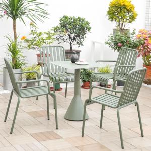 China Outdoor Metal Aluminium Table And Chair Sets wholesale