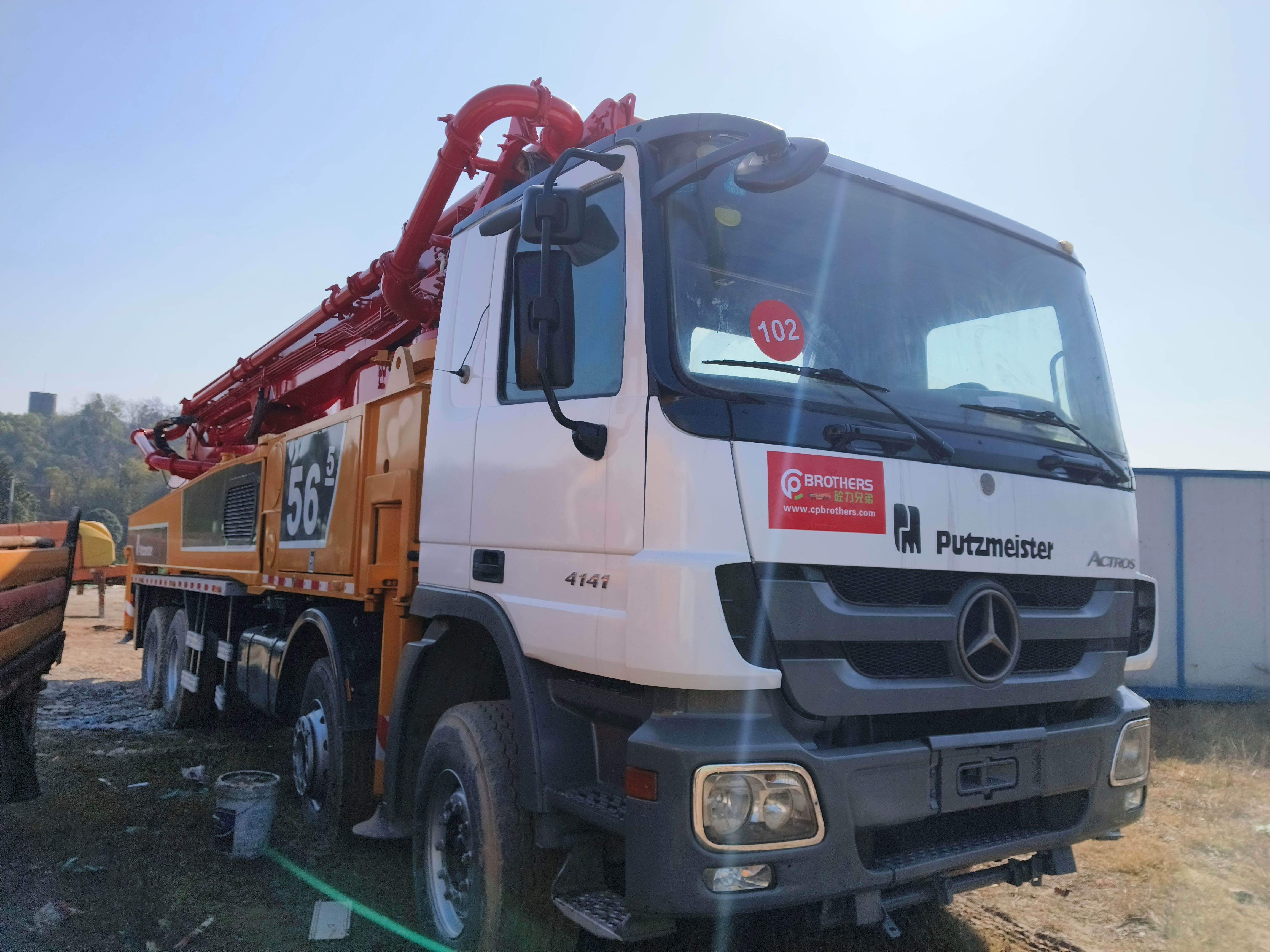 56M Putzmeister Concrete Pump Truck Redefining Construction Efficiency with Hydraulic Machining Process