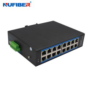 China Outdoor Industrial Ethernet Switch 16*10/100/1000Mbps RJ45 Ports Gigabit Din Rail Switch 24V wholesale