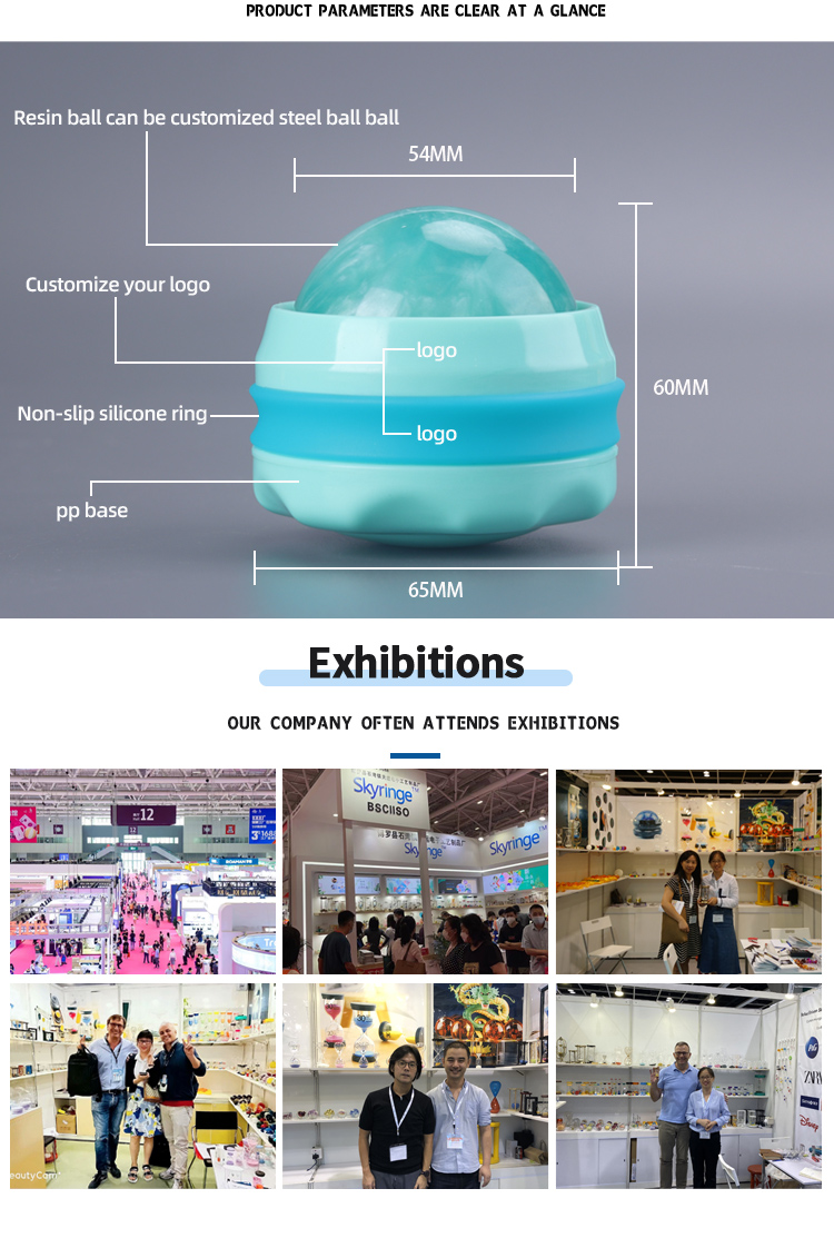 Resin Hand Held Massage Roller Ball Manual control Customized Logo