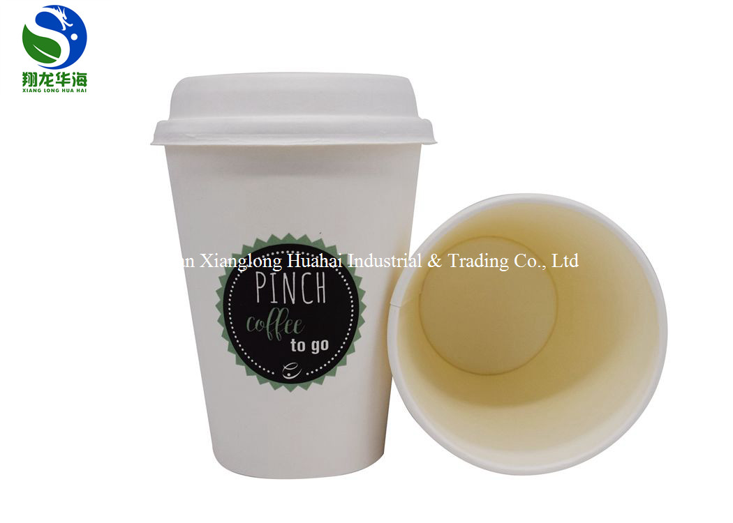 100% Biodegradable 16 Oz Stackable PLA Coated Paper Cup , Paper Coffee Cup
