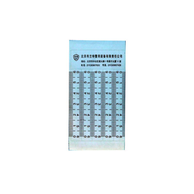 P081 White sticker photographic evidence scale