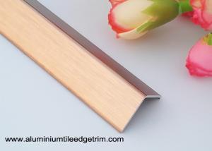 China Brushed Anodized Rose Gold Aluminum Corner Guards With 1.5mm Thickness wholesale