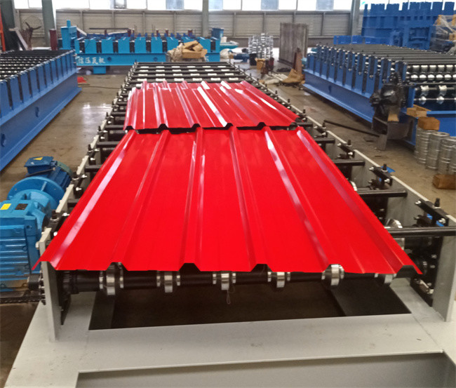 Iron steel roof panel roll forming machine hydraulic cutting ibr making machine