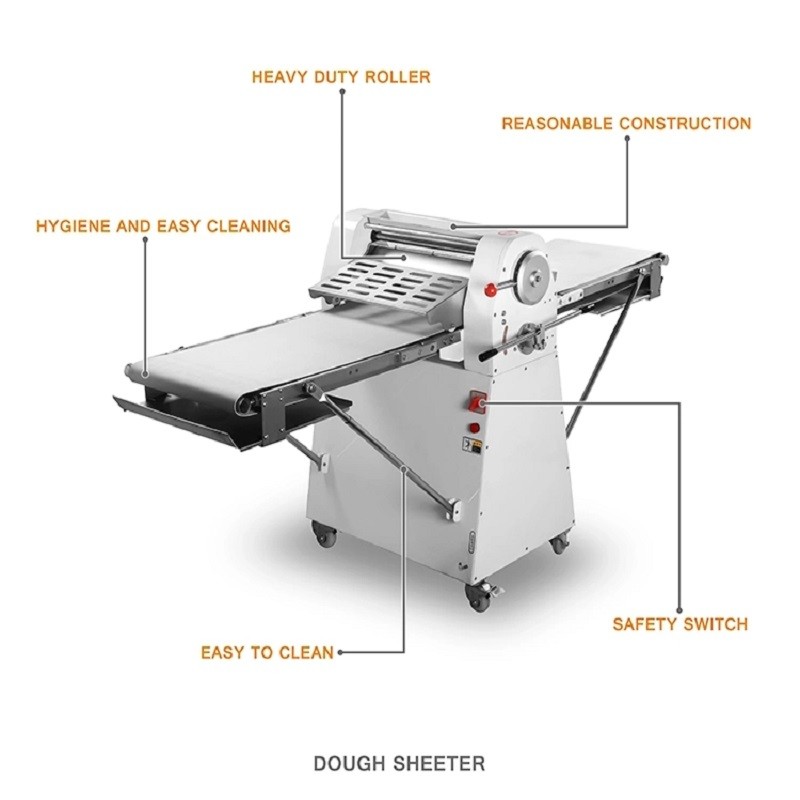 CE Electric Pizza Dough Sheeter Machine Croissant Roller Machine 0.4KW