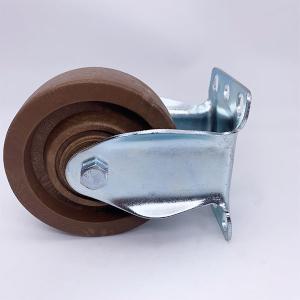 China High Temp Oven Phenolic Caster Wheels 125mm Rigid Plate wholesale