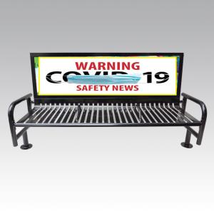 China Antioxidation Street 207cm All Steel Garden Benches wholesale