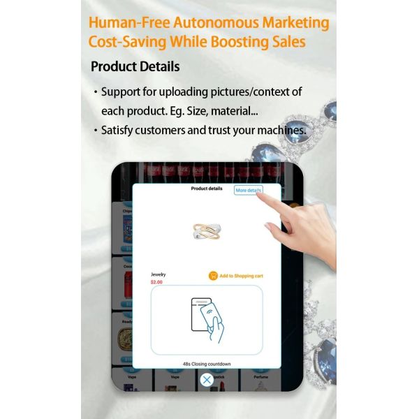 Smart Jewelry Vending Machine with Up-and-Down Tracking Elevator and Double-Glazed High-Security Door