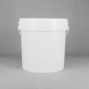 China 10L Food Grade Plastic Oil Bucket 3 Gallon Bucket With Spout White Round wholesale