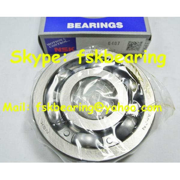 High Temperature 6407 NSK Single Row Ball Bearings 35 × 100 × 25mm
