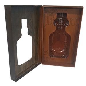 China Wood Grain Paper Clamshell Box Design Wine Packaging Box wholesale