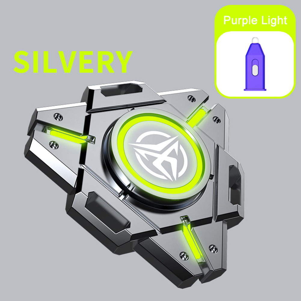 Release Pressure Fidget Hand Toys Metal Luminous Finger Spinning Toy for Kids Age 2-4