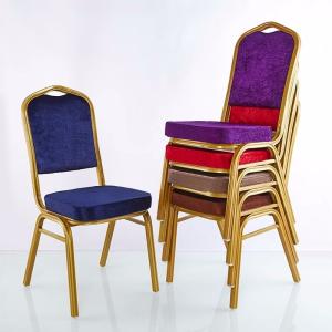 China Purple Crown Back Stacking Banquet Chair H94CM Commercial Banquet Chairs wholesale