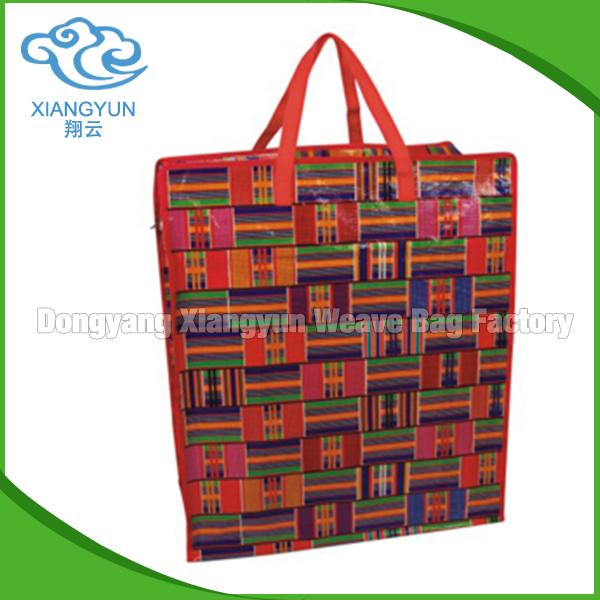 laminated bopp customized pp woven shopping bags /colorful pp woven iron zip bags