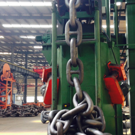 84mm High - Strength Alloy Steel Spray Paint Stud Link Anchor Chain Vessel Positioning