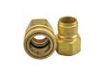 Yellow 1 Inch Female Straight Through Coupler