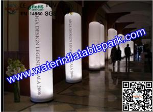 China Colorful Inflatable Decoration LED Light Column Ripstop Fabric wholesale