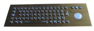 China Stainless steel Illuminated USB Keyboard with trackball Compact Format wholesale