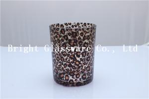 China fashion leopard logo design candle holder, Wholesale Glass Container wholesale
