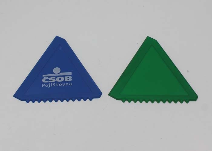 Triangle Shape Hard Plastic Car Ice Scraper With Silk Screen Logo