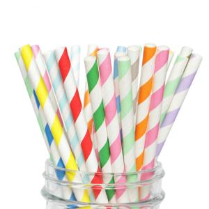 China Birthday Decoration 8mm Biodegradable Paper Straws Compostable wholesale