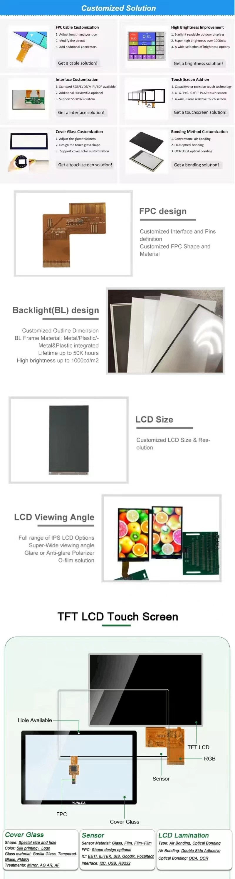 4.3 Inch 480x272 TFT Capacitive Touch Display 40 Pin TFT Touch Display 400 Cd/M2