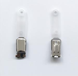 China Office Supply Security Badge Holder Spring Fastener Clear PVC Badge Clips wholesale