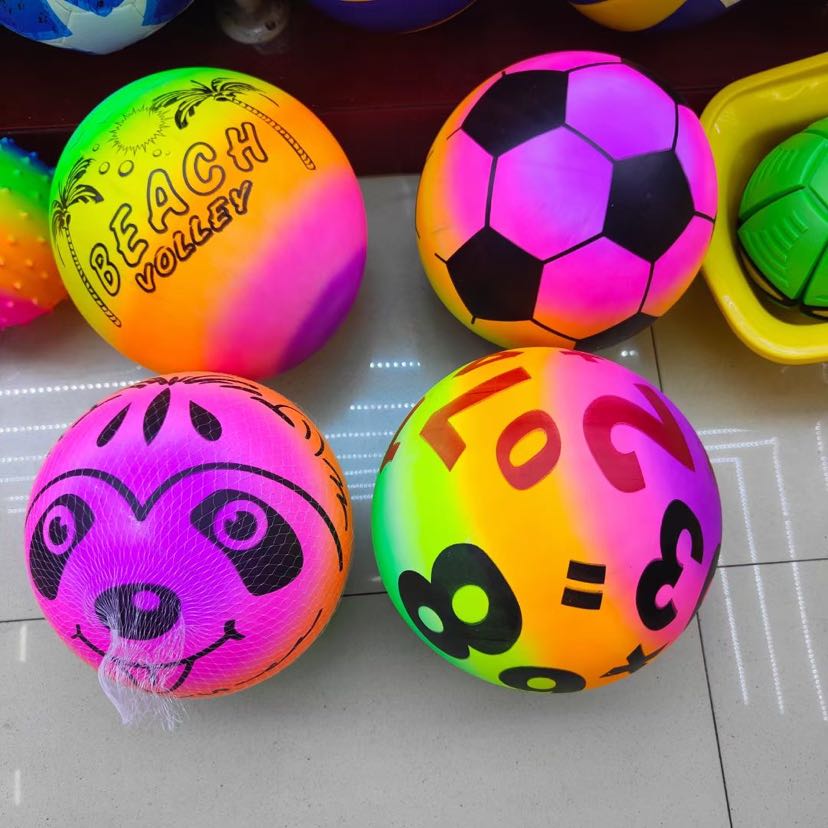 5-7 Years Age Range 9" Deflated Rainbow Stars Moons Balls for Teenagers' Playtime