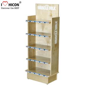 China Retail Store Flooring Wooden Custom Product Display Stands For Food Display wholesale
