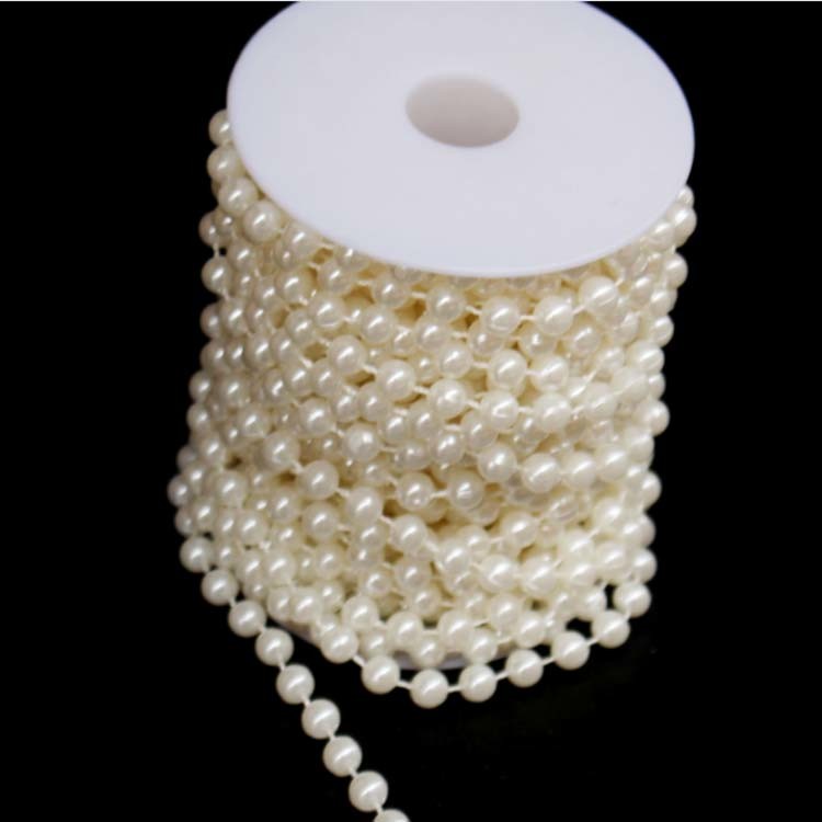 High Quality DIY Handmade ABS Cream Color Plastic Pearls Link MOT Beads
