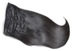 Natural Black 100 Human Hair Clip In Extensions Healthy From One Single Donor