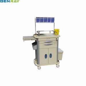 China Centralized Lock Stainless Steel Guard Rail ABS Anesthesia Trolley wholesale
