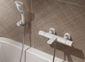 China White Golden All Copper ODM Smart Thermostatic Bathtub Faucet wholesale